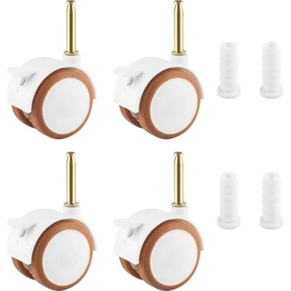 Barnmöbelhjul, 4-pack länkhjul för barnsängar, babyvaggor, barnvagnar och stolar