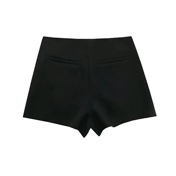 MUJER 2025 Svarta Minikjol Shorts Kvinna Mode Asymmetrisk Skort För Kvinnor Hög midja Korta kjolar Kvinna Sommar Casual Shorts