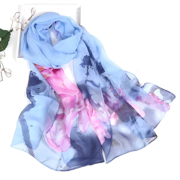 AVEKI Tørklæder til kvinder Letvægts mode tørklæder Trykte blomstrede tørklæder Sjaler Wraps, W23[qb]