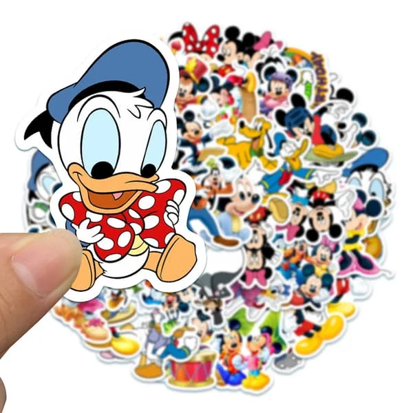 50 klistermærker - Mickey Mouse - Disney - Tegneserie flerfarvet