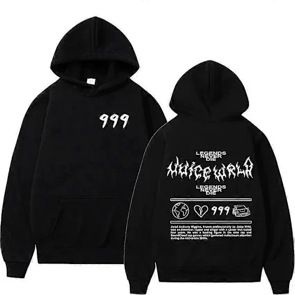 Juice Wrld Rapper Hetter - Menn og Kvinner Street Fashion Jakker Populære Hip Hop Gensere Vinter Oversized Lang Ermet Streetwear-Perfet