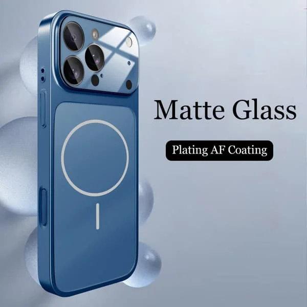 Glas Nano Matt Skal För iPhone 17 Air 16 15 14 13 Pro Max 17Pro Magnetisk För Magsafe Trådlös Laddning