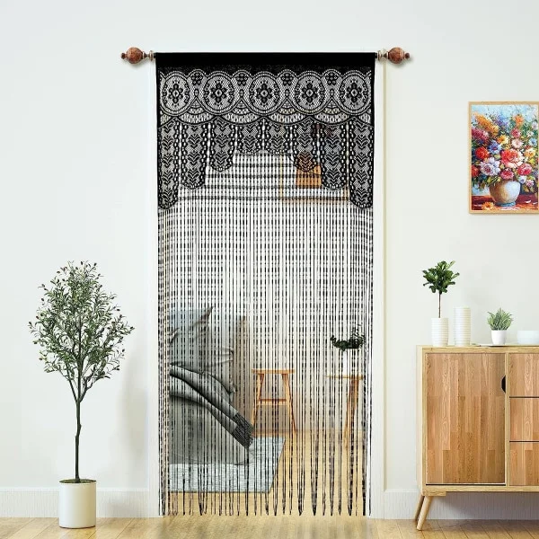 2 st Rumsavdelare Dörröppning Hippie Fönsterpanel Rumsavdelare Vägggardiner (39×79 tum/100×200 cm)