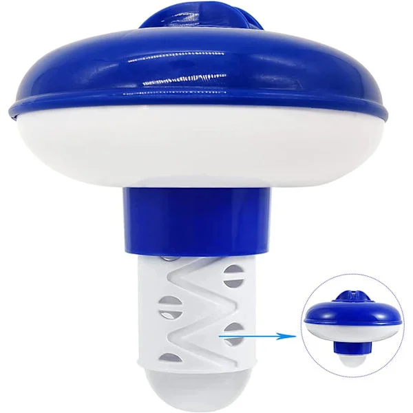 Klor Dispenser, Flydende Klor Dispenser Klor Float til Spa Pool, Strækbar Tablet Dispenser Klor Dispenser (5 Tommer)