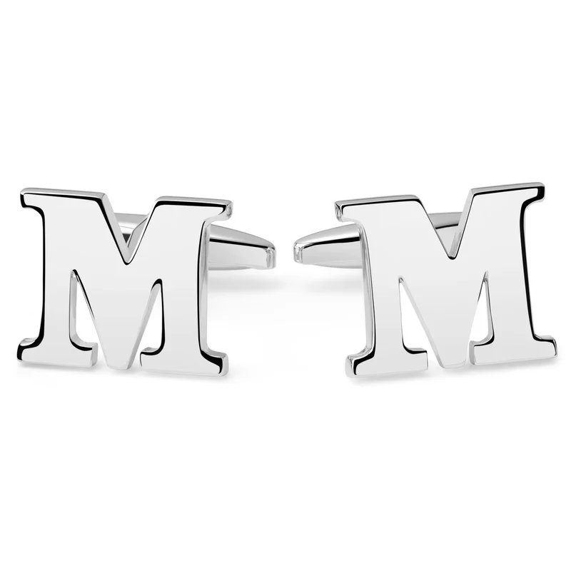 Gemelos de iniciales con la letra M for Men