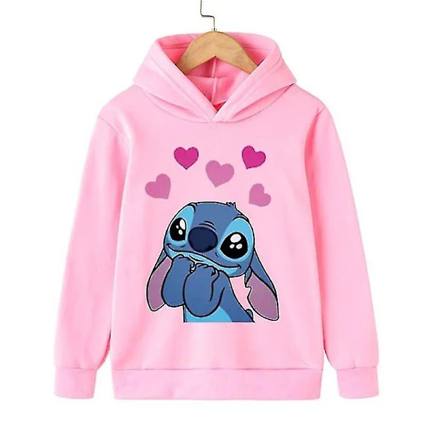Stitch-tröja för barn Stitch-kläder Baby Pojkar Flickor Långärmad Stitch-tröja Toddler Tröja Höst Huvtröja Kläder