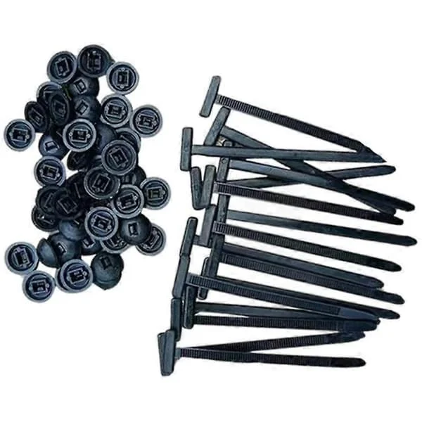 Universal Nylon Cable Tie Buckle, 10-100 Pin and Button Cable Ties Self-locking 100pcs