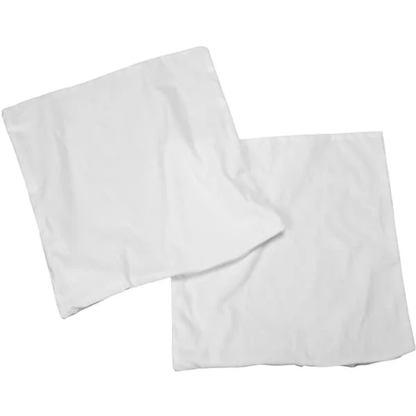 Set of 2 Milk White Velvet Pillow Covers Square Decorative Throw Pillow Cases 18 x 18 Inch for Couch Sofa Decoration