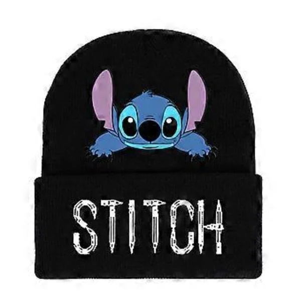 Lilo & Stitch Tegnefilm Trykt Voksen Børn Strikket Beanie Hat Vinter Varmer Ski Caps (B)