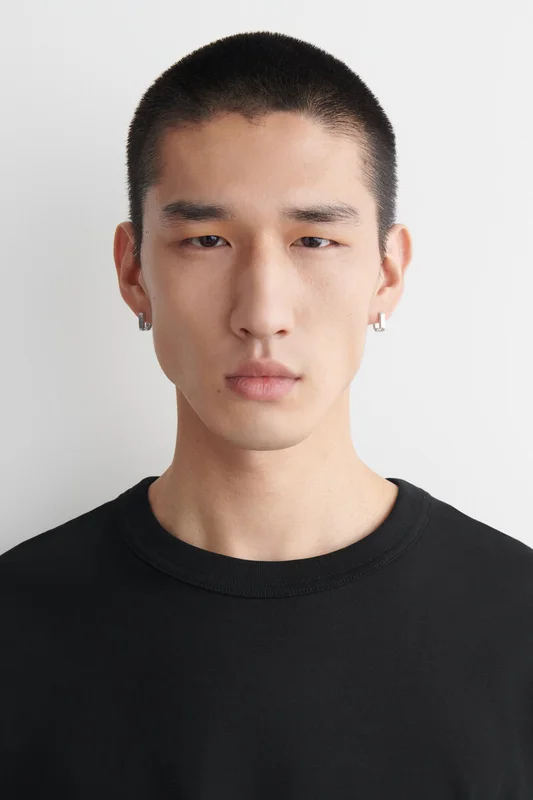 COS Link Hoop Earrings in Silver-coloured - Men
