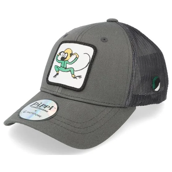 Pippi Långstrump - Grå trucker Keps - Kids Herr Nilsson Grey Trucker @ Hatstore