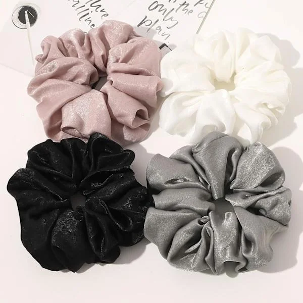 Hårstrikker for kvinner - Stor silkesateng scrunchie ekstra stor jumbo G
