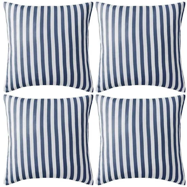 Maison Exclusive - Udendørs pude sæt af 4 Stribet tryk 45 x 45 cm Blå