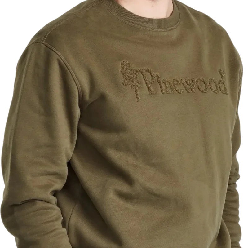 Pinewood Värnamo Pw Logo Sweater | Dark Green | Unisex | XXL