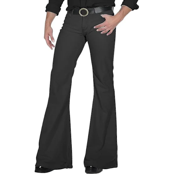 70'er Disco Bukser til Mænd Herre Bell Bottom Jeans Bukser 60'er 70'er Bell Bottoms Vintage Denim Bukser Jeans til Mænd