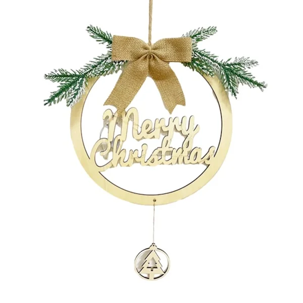 [RM]Christmas Door Sign | Wooden Door Sign for Christmas | Portable Wooden Tags for Indoor Use | Outdoor Sign for Apartment, Home, Porch