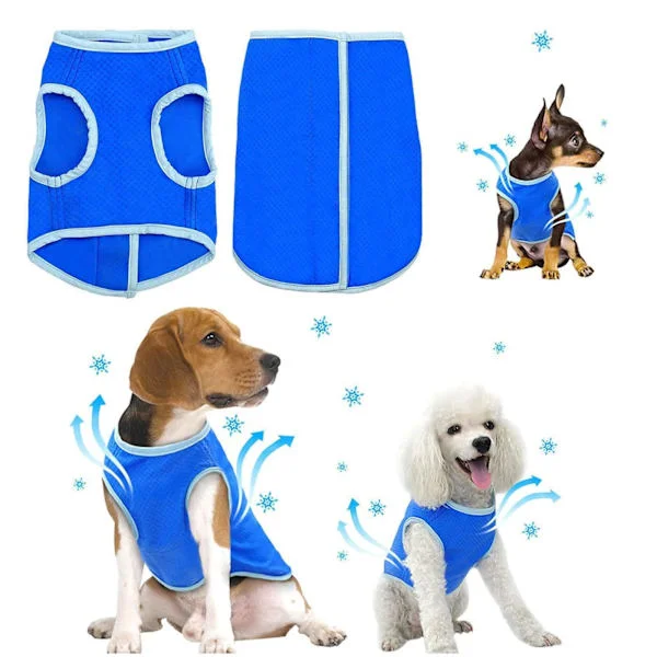 Fordampende kjølevest for hund | Justerbar, pustende kjøling for små til store hunder og katter – sommeraktiviteter utendørs