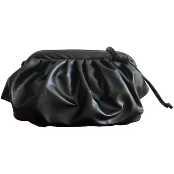 [RM]Soft Cloud Dumpling Bag for Women, Crossbody Bag or Clutch, Shoulder Bag - Black