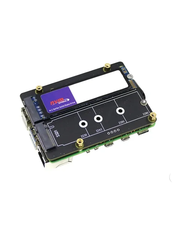 AliExpress - Adaptateur Raspberry Pi 5 X1005 PCIe vers double M.2 NVMe - Carte d'extension SSD 2280 pour le stockage double SSD