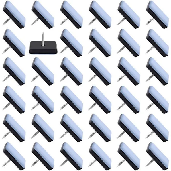 Sett med 50 møbelknotter 25x25mm Teflon glideknotter Møbelknotter med spiker Spikerknotter for stoler