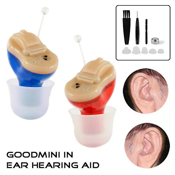 Mini hörapparat osynlig öronassistent för äldre