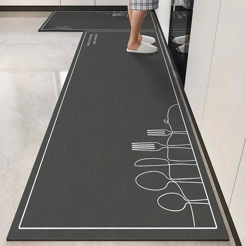 AliExpress - Tapis pour cuisine Pvc imperméable tapis anti-dérapant décoration De la maison zone tapis en cuir paillasson d'entrée Alfombra De Cocina