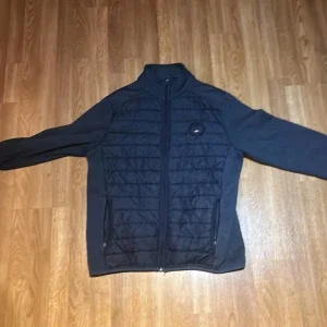 Navy blue cardigan utan hodie