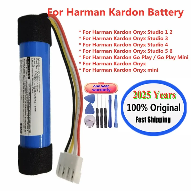 AliExpress - Batterie de haut-parleur d'origine pour Harman Kardon, Onyx Studio 1, 2, 3, 4, 5, 6, Go Play Mini, Onyx Mini, BatBR Fast Sunshine, 2025 