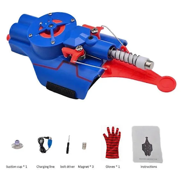 Spiderman Web Shooter Launcher Snorelegetøj Elektrisk Spol Ind Spider Web Shooters Børn Spider Silke Handsker Rollespil Legetøj (FMY)