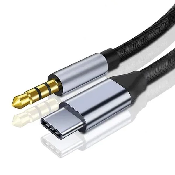 Aux USB C-kabel Typ C Hane till 3,5 mm Hane Jack Adapter Ljudförlängningskabel för Bilradiohögtalare Hörlurar Samsung Galaxy S21 S20 Ultra S20+ P
