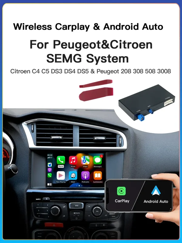 AliExpress - CARABC Drahtlose Carplay-Box für Peugeot Citroen SMEG SMEG+ Picasso C4 C5 DS4 DS3 308 508 208 3008 Android Auto AirPlay Modul