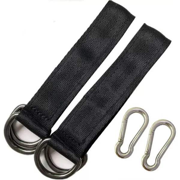 2 stk. Trestropp Stropper Hengende Stropper Swing Tilbehør Hengende Sett for 25 cm Tre Swing Kraftige Hengende Stropper med 2 Karabinkroker