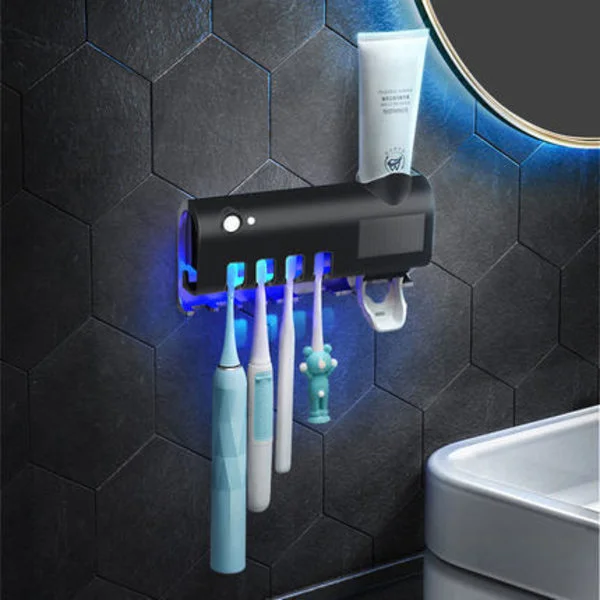 Wall Mounted Toothbrush Holder, UV Toothbrush Sterilizer with Aut