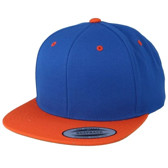 Yupoong - Blå snapback Caps - Royal/Orange Snapback @ Hatstore