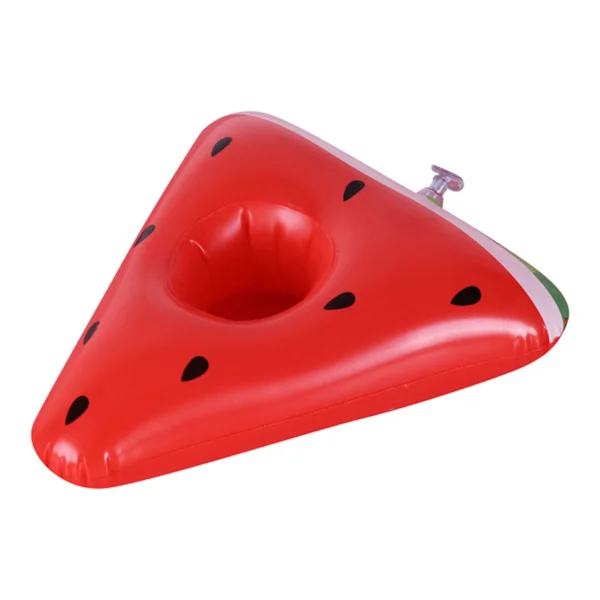 Oppblåsbar Vannmelon Pizza Drikkeholder Basseng Flytemadrass Barn Vannlek Leke