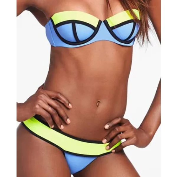 【NX】Bikinisett Trendy Kromatisk Farge Sexy Lin Badetøy L grønn LSS