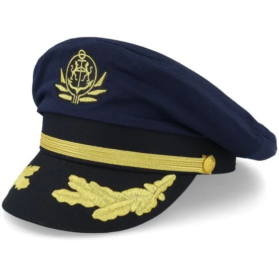 Village Hats - Modrá visor Kšiltovka - Yacht Captain's Hat Navy Vega Cap @ Hatstore