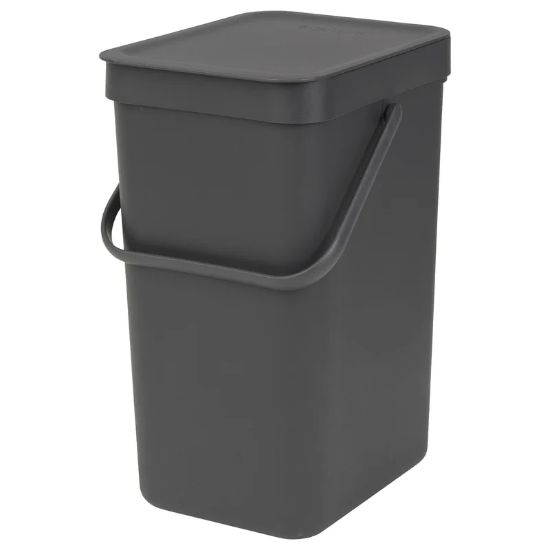 Brabantia Sort & Go avfallshink 12 liter, mörkergrå | Inredning > Pedalhinkar > Sophink | Bagaren och Kocken