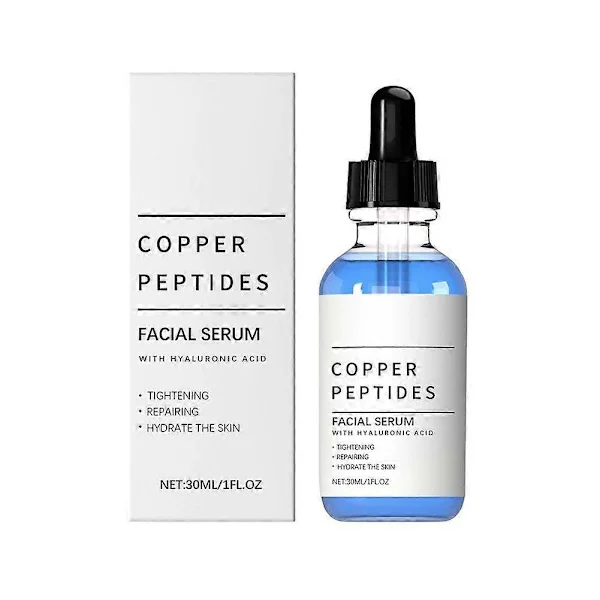 Kobberpeptider Serum for Ansikt - med GHK-Cu og Hyaluronsyre - Anti-aldring Ansiktsbehandling
