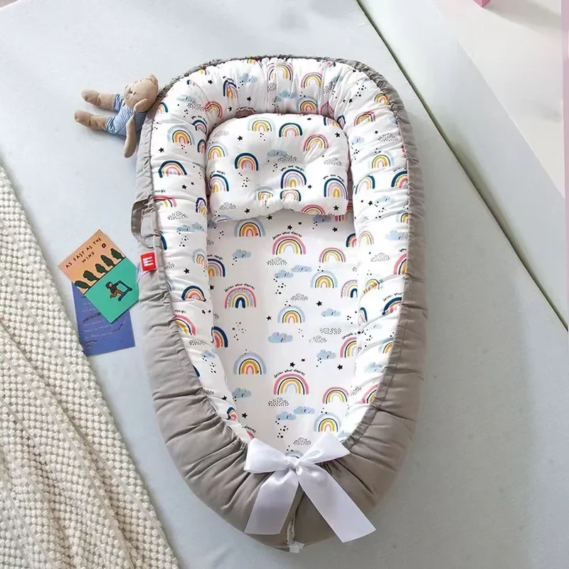 AliExpress - Babynest für Co Sleeping Neugeborene, Babyliege, Baumwolle, atmungsaktiv, verstellbar, Babybett im Bett, tragbar