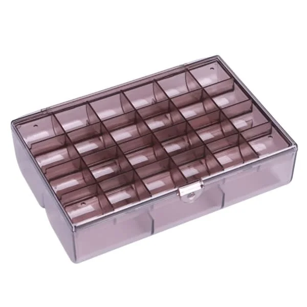 30 rum Akryl Smykkeorganisator Makeup Kosmetisk Opbevaringsboks Beholder Transparent Etui med Låg til Perler Ringe Øreringe