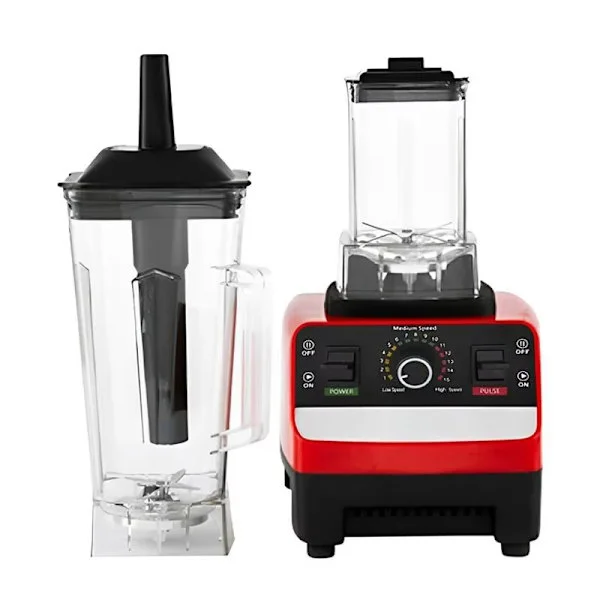 6000W tehokas tehosekoitin smoothie-kone - 2,5 litran säiliö, pöytätehosekoitin jäälle, pähkinöille, hedelmille, monitoimikone - 400W EU-pistoke