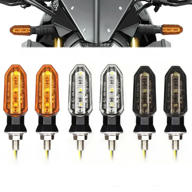 AliExpress - 2/4 pièces 8mm Mini moto LED clignotants ambre clignotant clignotant lampe 12V indicateur lampe accessoires