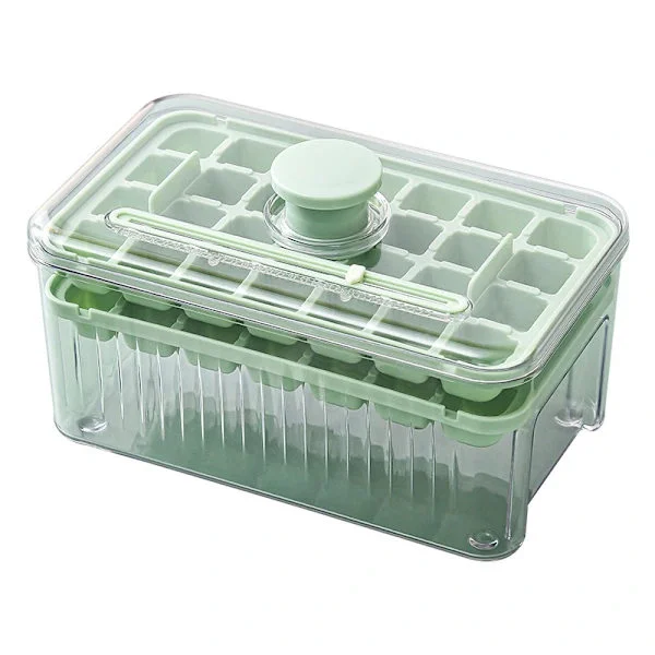 Form Hushåll Kylskåp Frysbox Silikon Is Grön 19*11.5*10