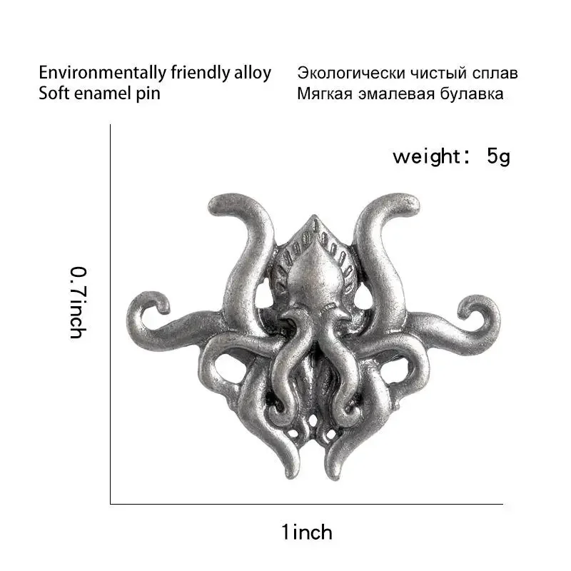 AliExpress - 1 Stück Lovecraft Cthulhu Anstecknadel Persönlichkeit Abzeichen Nordic Sea Monster Octopus Broschen