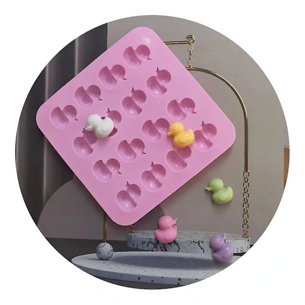 Silikone Mini Ælling Chokoladeform Geléblok Barform Epoxy Isbakke Fondant Kagedekoration Slikværktøj Køkken Bageudstyr