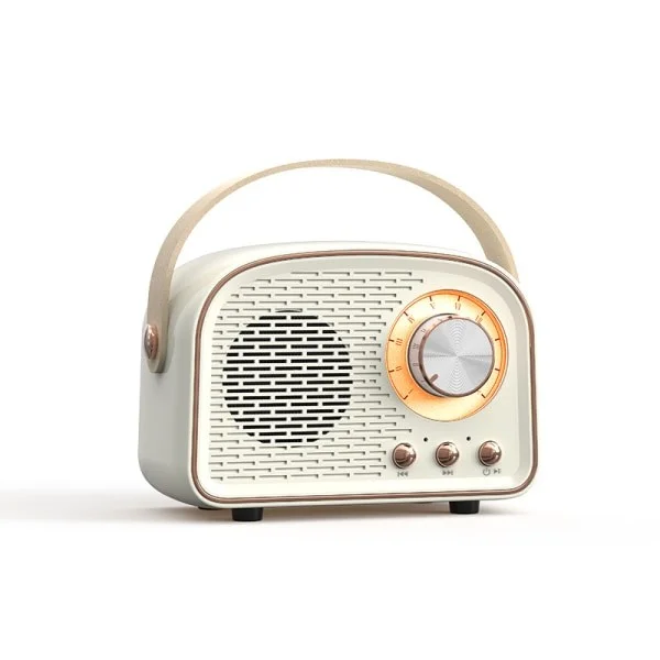 Mini Radio Bluetooth Högtalare, Bärbar liten högtalare vit