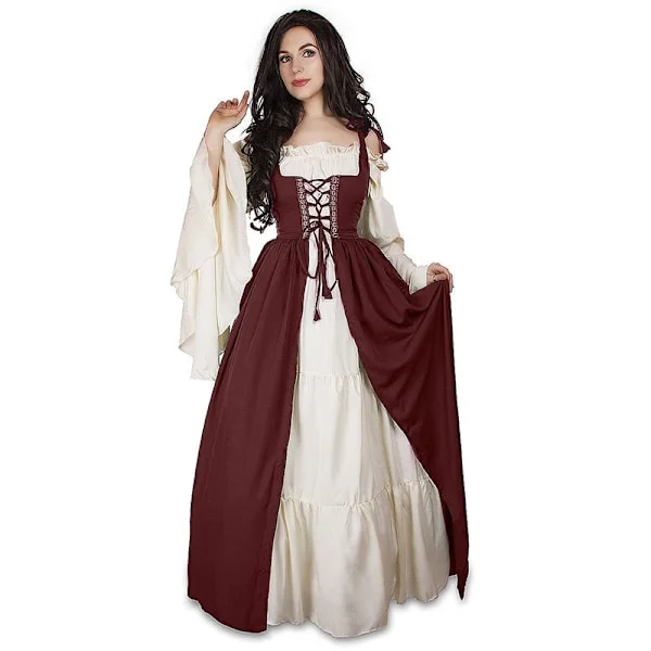 Keskiaikainen Punk Mekko Cosplay Halloween Asut Naisille Palatsi Karnevaali Juhla Puku Prinsessa Naisellinen Viktoriaaninen Vestido Robe 