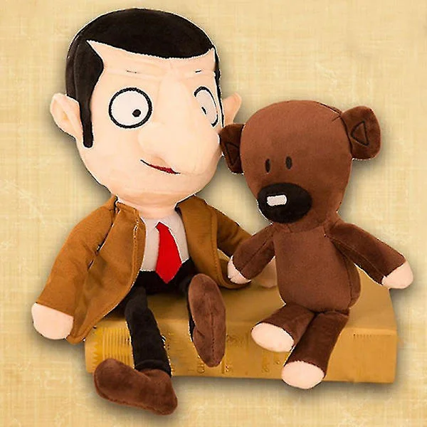 Mr. Bean Plyschdocka Fylld Tecknad Trasdocka Nallebjörn Lugnande Docka Sängbord Ornament Bean Bear 30cm