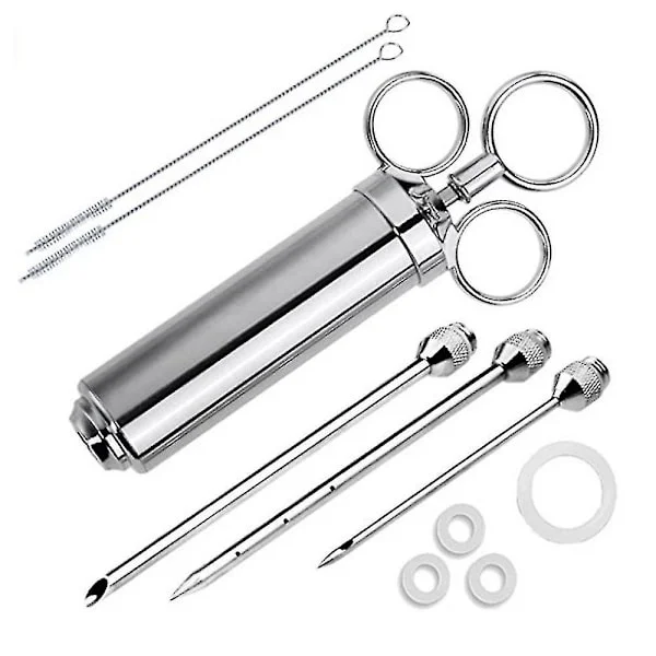 Kjøttinjektor Sprøyte Kit Kalkun Baster Mat Sprøyte For Bbq, baking